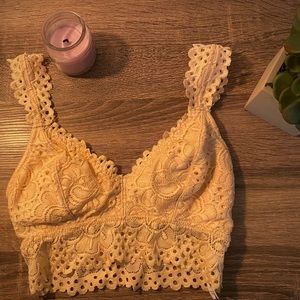 lace creme colored bralette / bra